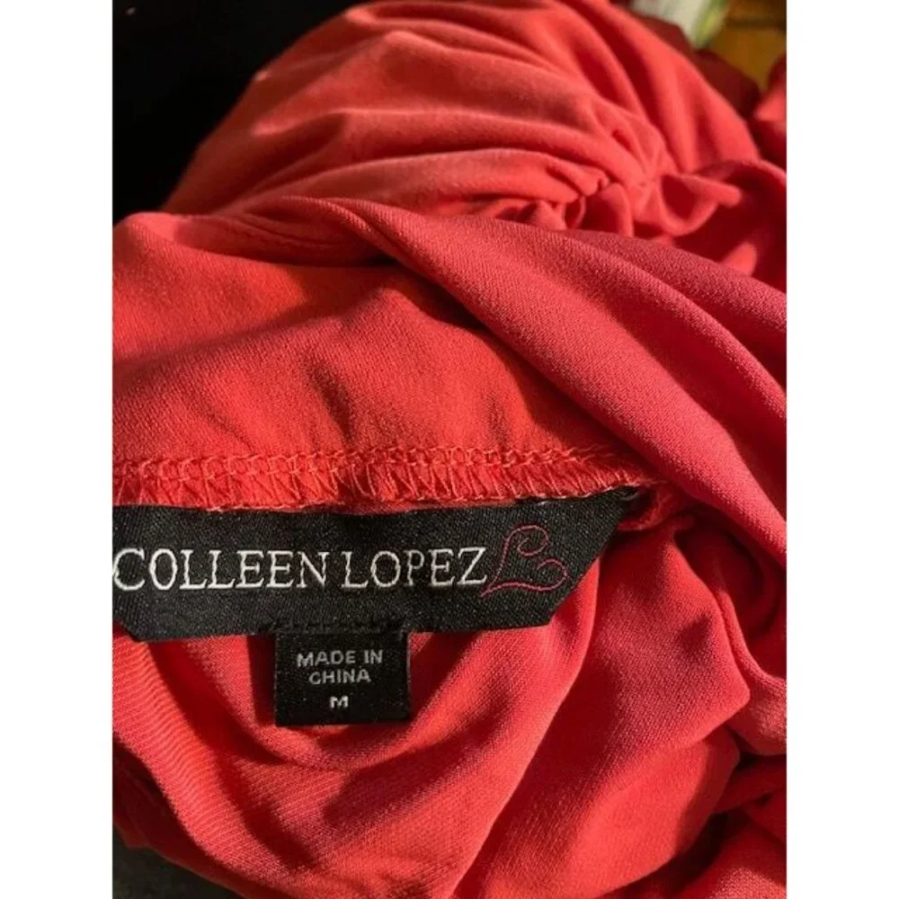 Colleen Lopez Ruched Mock Neck Dress MEDIUM (245) - Picture 3 of 5